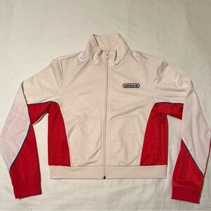 adidas Retro Luxury Track Jacket - Women’s Large - Cream and Red